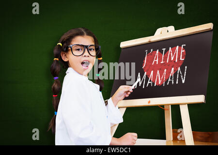Immagine composita della pupilla carino con lavagna Foto Stock