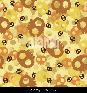 Abstract seamless sfondo cranio Illustrazione Vettoriale