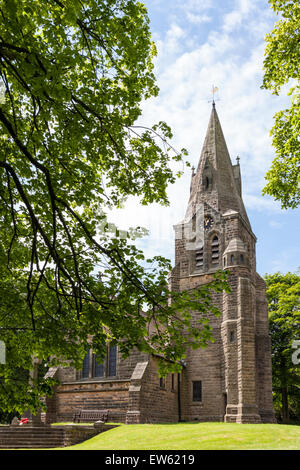 Edale chiesa. Il Santo e indivisa Trinità, Edale, Derbyshire, England, Regno Unito Foto Stock