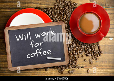 Immagine composita di rosso tazza di caffè Foto Stock