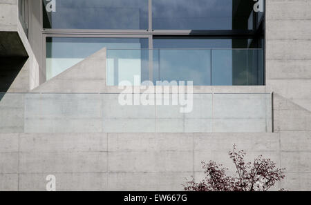 Villa design in calcestruzzo, vista esterna Foto Stock