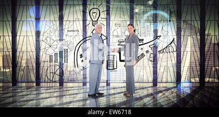 Immagine composita del team aziende stringono le mani Foto Stock