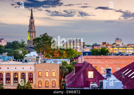 Charleston, Carolina del Sud, Stati Uniti d'America lo skyline della città. Foto Stock