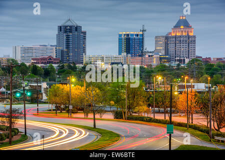 Greensboro, Nord Carolina, Stati Uniti d'America skyline del centro. Foto Stock