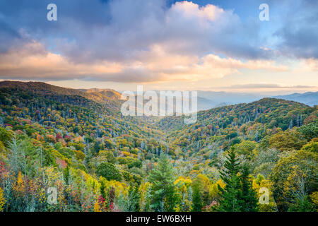 Smoky Mountains National Park, Tennessee, Stati Uniti d'America autumn landscape. Foto Stock