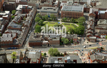 Vista aerea del Park Square a Leeds, West Yorkshire, Regno Unito Foto Stock