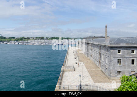 Vista aerea del Royal William yard in Plymouth, Devon Foto Stock