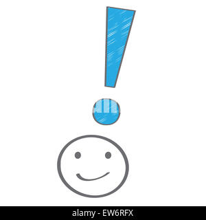 Esclamazione mark disegno della linea Foto Stock