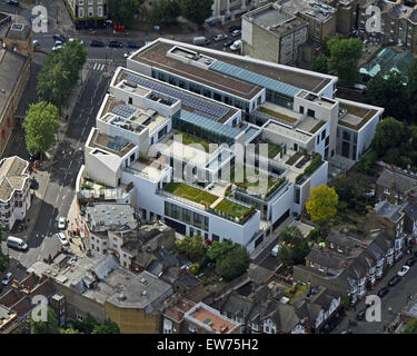 Vista aerea della Università di Greenwich, Stockwell Street Libreria, Greenwich, London, Regno Unito Foto Stock