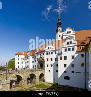 Il castello di Hartenfels, Torgau, Germania Foto Stock