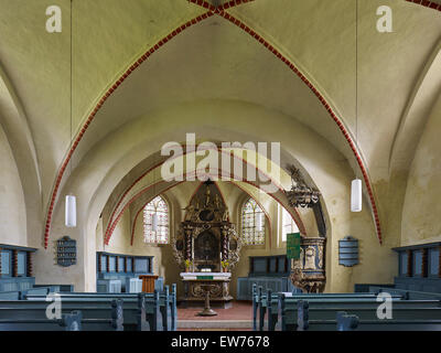 Chiesa del pellegrinaggio di San Lorenzo in Zudar, Rügen Isola, Germania Foto Stock