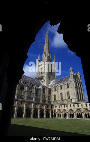 Cattedrale di Norwich Norfolk Foto Stock