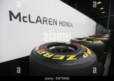 Red Bull Ring, Austria. 19 giugno 2015. Motorsports: FIA Formula One World Championship 2015, il Grand Prix di Austria, Pirelli, pneumatico, pneumatici, pneumatici, Pneumatici, Ruota, ruote, Reifen, RAD, dispongono di credito: dpa picture alliance/Alamy Live News Foto Stock