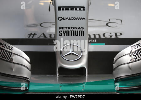 Red Bull Ring, Austria. 19 giugno 2015. Motorsports: FIA Formula One World Championship 2015, il Grand Prix di Austria, dettagli tecnici, la Mercedes AMG Petronas Formula One Team, parafango anteriore, Frontfluegel Credito: dpa picture alliance/Alamy Live News Foto Stock