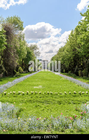 Il giardini Cismigiu (Parcul Cismigiu) è uno dei più grandi e più belli parchi pubblici nel centro di Bucarest costruita nel 1847 Foto Stock