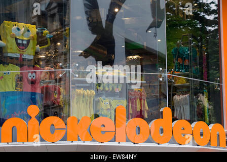 Nickelodeon segno presso il flagship store di Londra Foto Stock