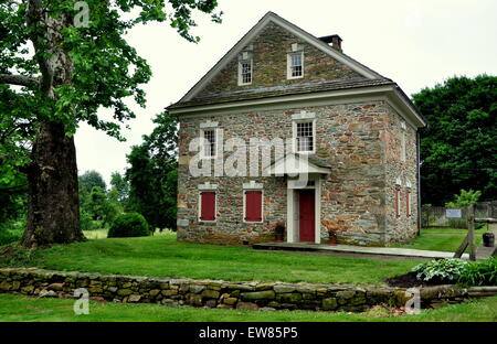 Quarryville, Pennsylvania: Fieldstone home dove Robert Fulton, l'inventore del piroscafo, è nato il 14 novembre 1765 Foto Stock