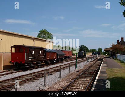 Per i carri ferroviari, Washford Stazione, West Somerset Heritage Steam Railway, REGNO UNITO Foto Stock