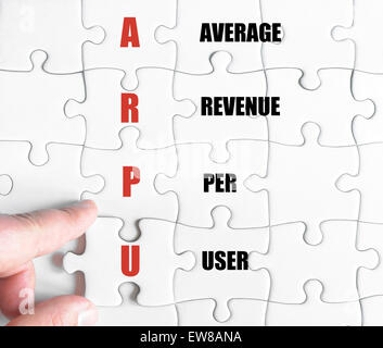 Concetto di immagine del Business acronimo ARPU come ricavo medio per utente Foto Stock