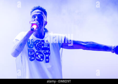 Barcellona, in Catalogna, Spagna. Xx Giugno, 2015. South African rapper e produttore record Watkin Tudor JONESs aka ninja da 'Die Antwoord' esegue live al ventiduesimo Sonar di credito Barcellona: Matthias Oesterle/ZUMA filo/ZUMAPRESS.com/Alamy Live News Foto Stock