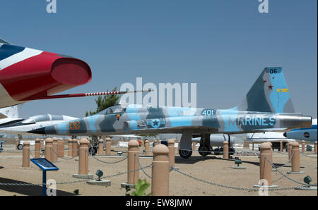 Northrop F-5N Tiger II avversario, uno degli aerei a Joe Davies Airpark patrimonio a Palmdale in California Foto Stock