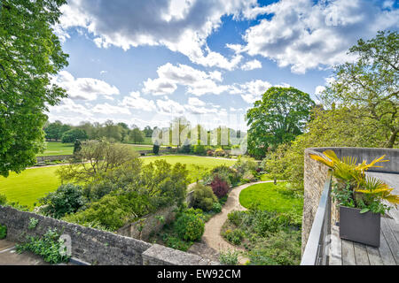 La città di Oxford Christ Church College giardini e prati in primavera Foto Stock