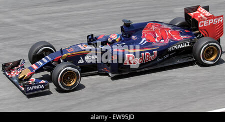 Max Verstappen durante la seconda sessione di prove libere al Gran Premio della Malesia 2015, alla guida della Scuderia Toro Rosso. Foto Stock