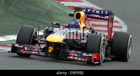 Sebastian Vettel 2013 Catalogna test (19-22 feb) giorno 1-2 Foto Stock