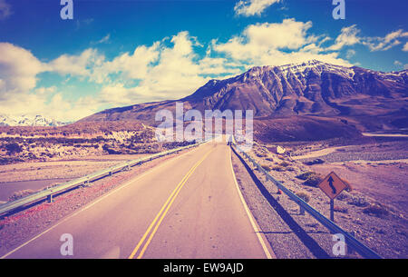 Vintage foto dai toni di una strada, Argentina. Foto Stock