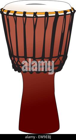 Djembe - tamtam percussioni tamburo Illustrazione Vettoriale