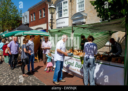 Lewes del contadino, mercato di Lewes, nel Sussex, Inghilterra Foto Stock