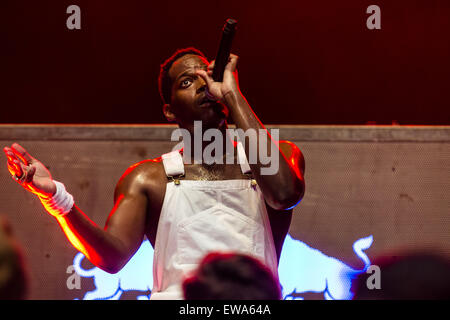 Barcellona, in Catalogna, Spagna. Xx Giugno, 2015. Rapper americano e artista multidisciplinare OJAY MORGAN, aka ZEBRA KATZ, suona dal vivo al ventiduesimo Sonar di credito Barcellona: Matthias Oesterle/ZUMA filo/ZUMAPRESS.com/Alamy Live News Foto Stock