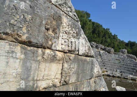 Albania, Saranda, Butrinto Teatro Antico Foto Stock