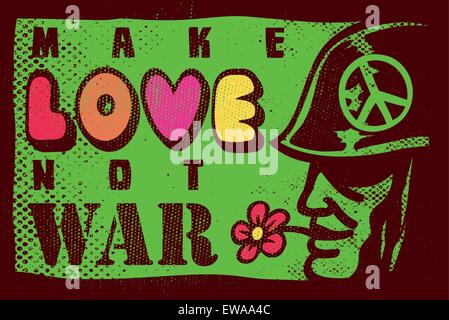Fare l'amore non la guerra, 68 summer of love, sessanta anti-guerra di ispirazione design poster