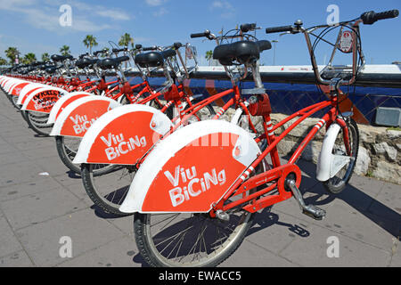 Viu BiCing, una bicicletta condividere programma in Barcellona, Spagna Foto Stock