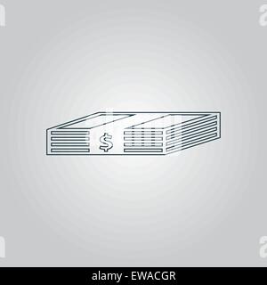 Bundle di icona di dollari Illustrazione Vettoriale