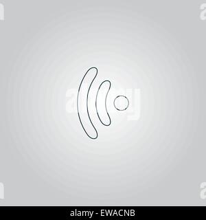 Icona wireless, illustrazione vettoriale. Design piatto style Illustrazione Vettoriale