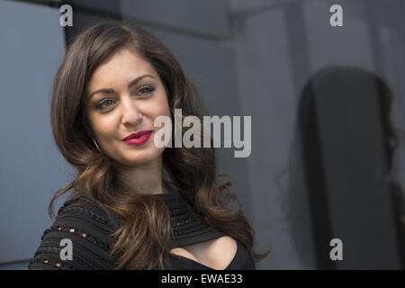 Hiba Abouk assiste il 'El Principe' stagione 2 photocall a Madrid con: Hiba Abouk dove: Madrid, Spagna Quando: 20 Apr 2015 Foto Stock