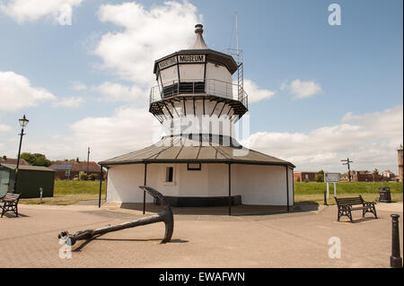 La Harwich basso faro fu costruito 1818 e chiamato Museo Marittimo a partire dal 1980 è stato uno dei principali protagonisti di porto Foto Stock