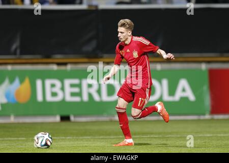 Leon, Spagna. 30 Mar, 2015. Samuel Castillejo (ESP) Calcio/Calcetto : sotto 21 International amichevole tra Spagna 4-0 la Bielorussia a Estadio Municipal Reino de Leon a Leon, Spagna . © Mutsu Kawamori/AFLO/Alamy Live News Foto Stock