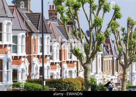 Case in Crouch End, Londra England Regno Unito Regno Unito Foto Stock