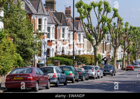 Case in Crouch End, Londra England Regno Unito Regno Unito Foto Stock