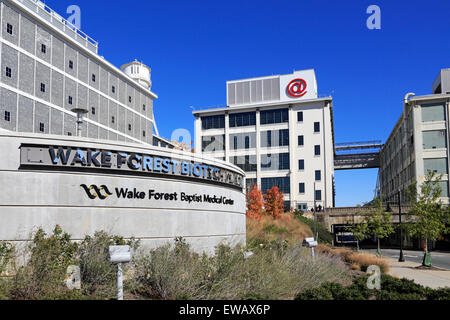 Wake Forest Biotech posto alla Wake Forest Baptist Medical Center in downtown Winston-Salem, North Carolina. Foto Stock
