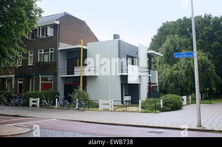 Casa Rietveld Schröder, progettato da De Stijl architetto Gerrit Rietveld nel 1922. Prins Hendriklaan, Utrecht, Paesi Bassi. Foto Stock