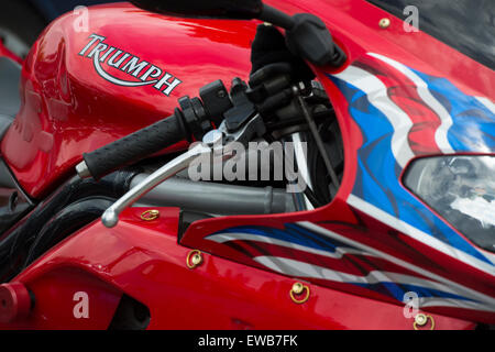 Triumph Speed triple moto con union jack flag la decalcomania Foto Stock
