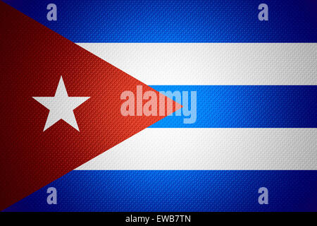 Bandiera di Cuba o banner cubano sulla texture astratta Foto Stock