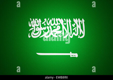 Bandiera dell'Arabia Saudita o banner su texture astratta Foto Stock