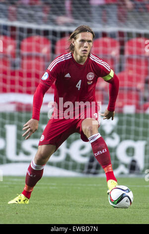 Jannik Vestergaard (DEN), 20 giugno 2015 - Calcio : UEFA sotto-21 al Campionato Europeo di Repubblica Ceca 2015 Gruppo un match tra Germania 3-0 Danimarca presso Eden Arena di Praga, Repubblica Ceca. (Foto di Maurizio Borsari/AFLO) Foto Stock