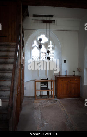 St Lawrence, Didmarton, Gloucestershire, inizio chiesa inglese Foto Stock