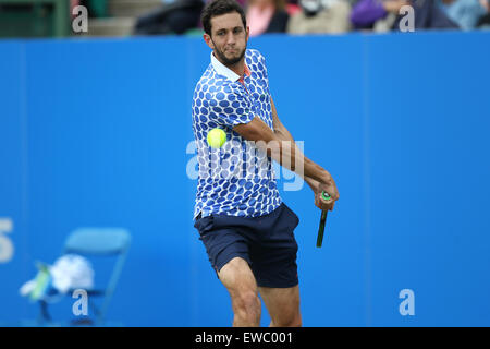 Nottingham, Regno Unito. Il 22 giugno, 2015. Aegon Nottingham Open Tennis Tournament. Scritto da James Ward (Gran Bretagna) Credito: Azione Sport Plus/Alamy Live News Foto Stock